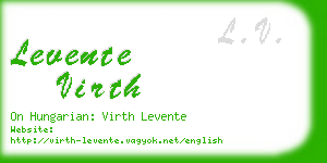 levente virth business card